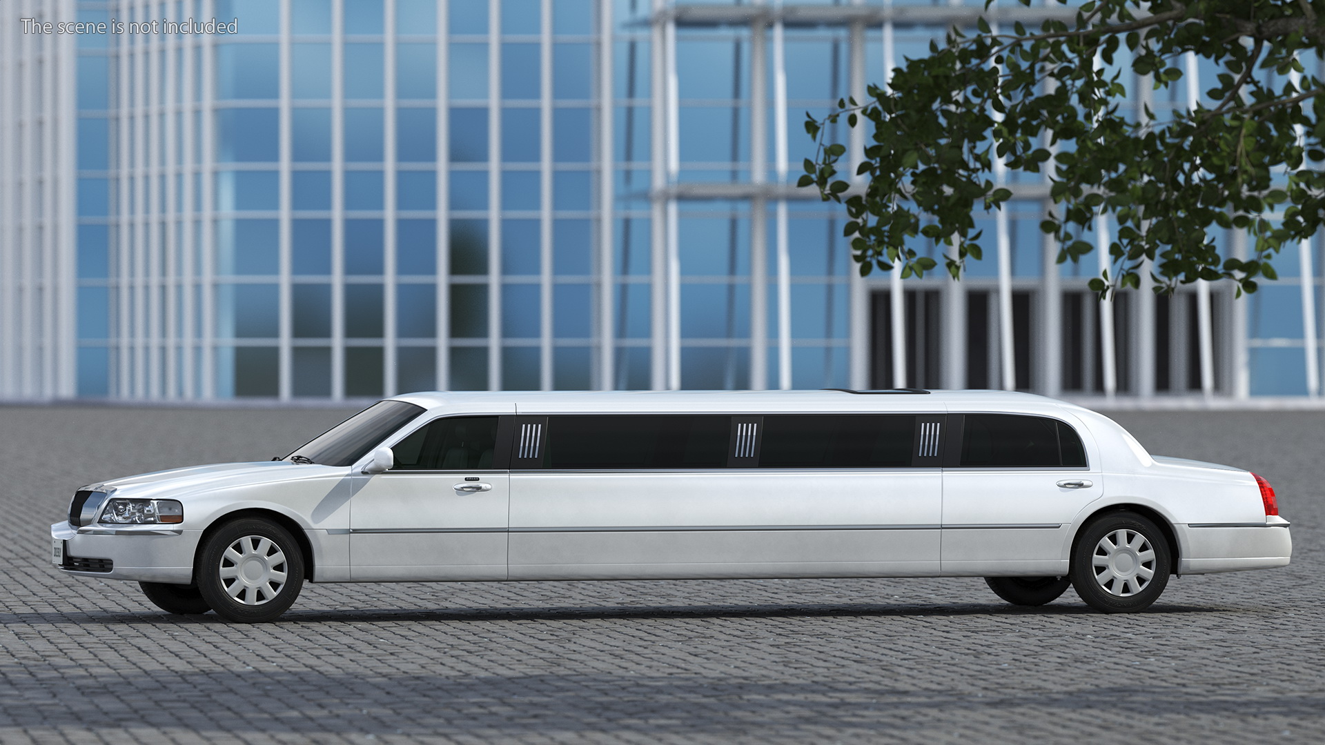 3D model Generic Limousine White Rigged