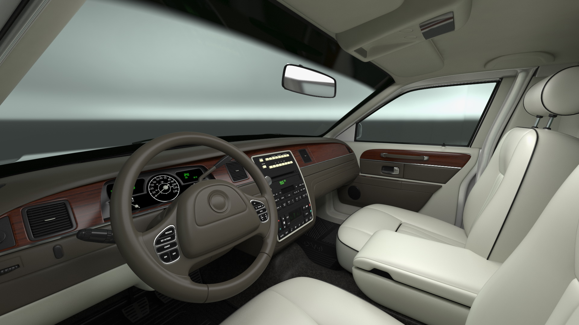 3D model Generic Limousine White Rigged