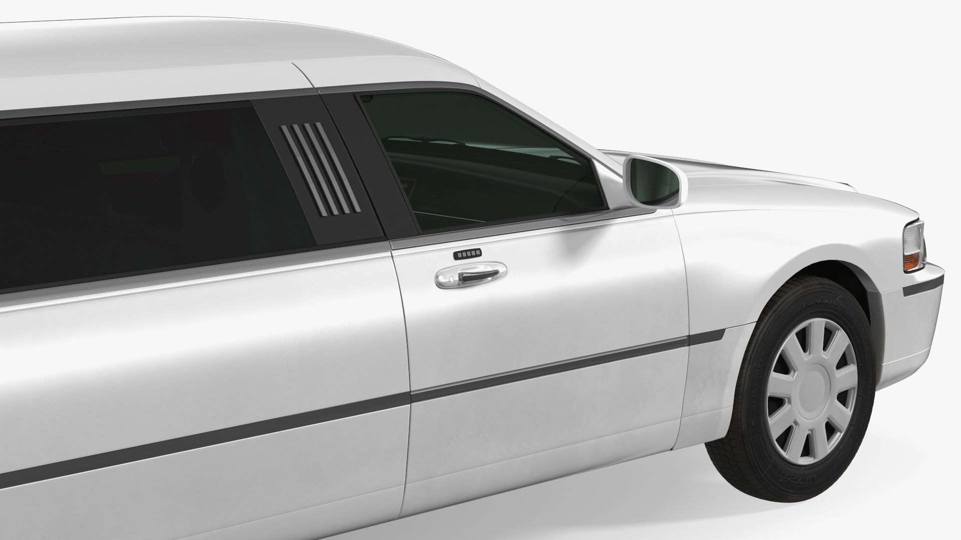 3D model Generic Limousine White Rigged