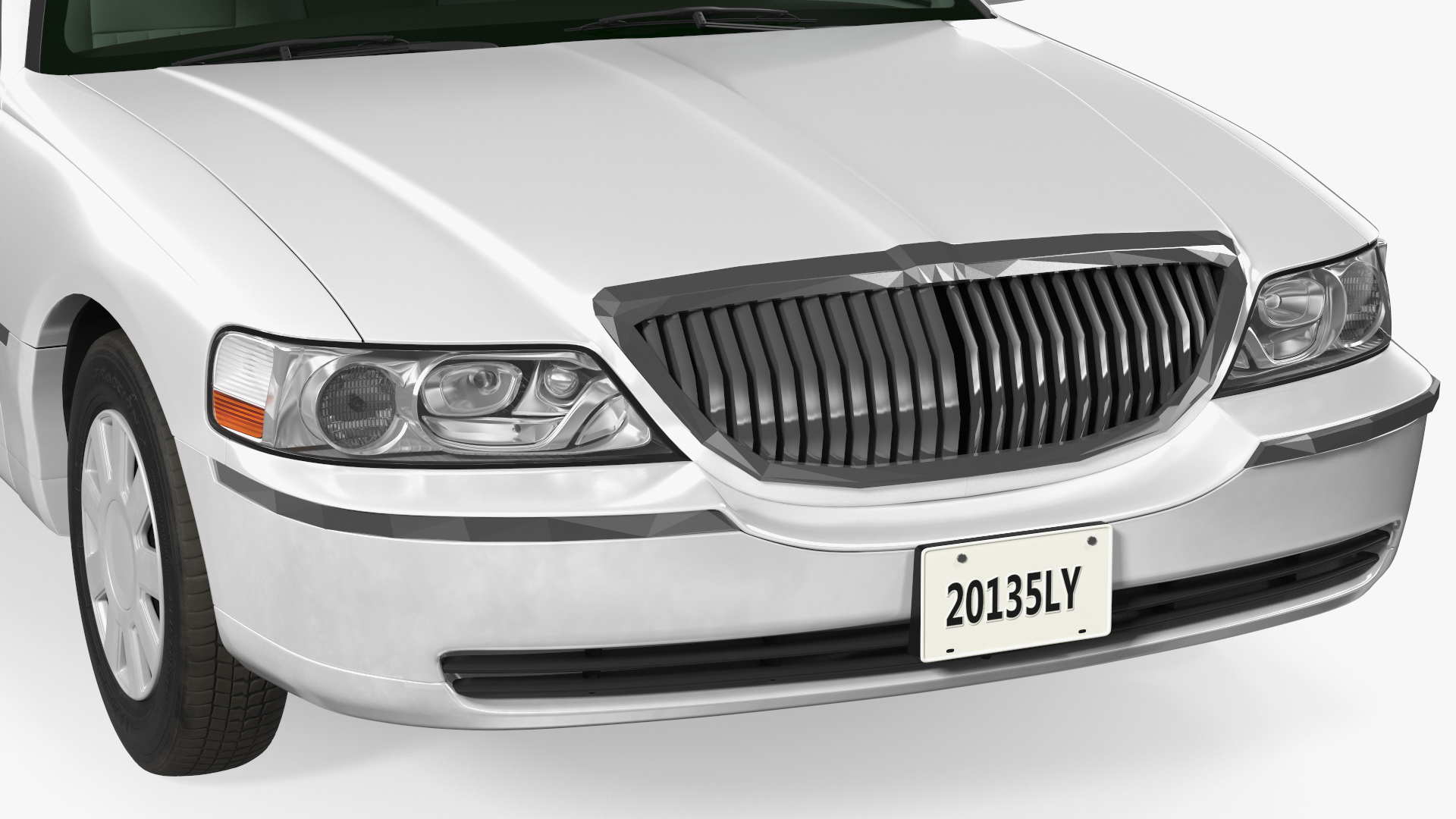 3D model Generic Limousine White Rigged