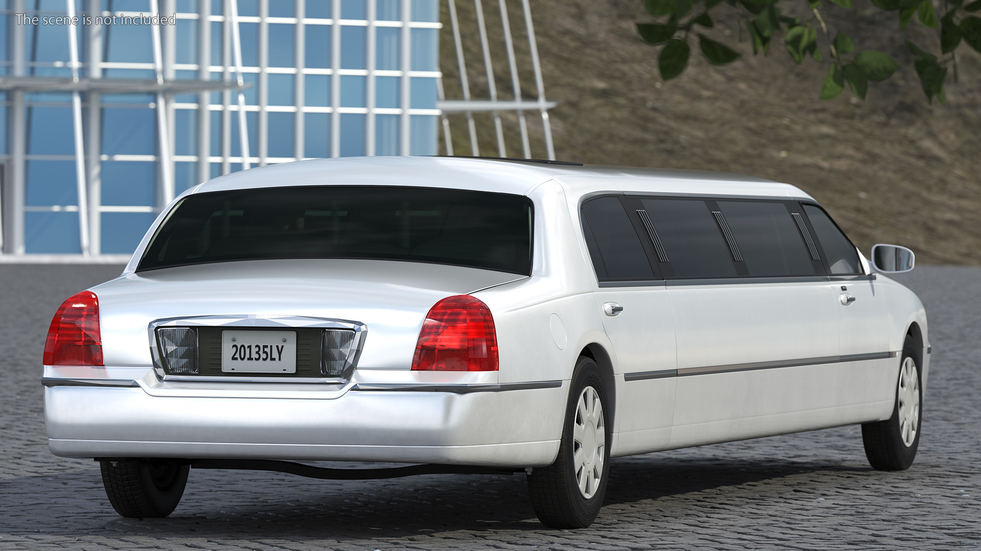 3D model Generic Limousine White Rigged