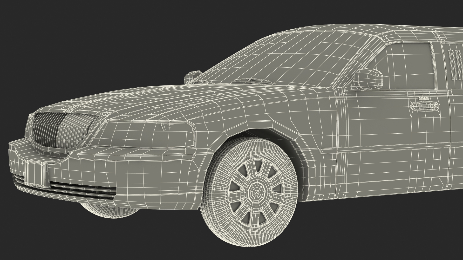 3D model Generic Limousine White Rigged