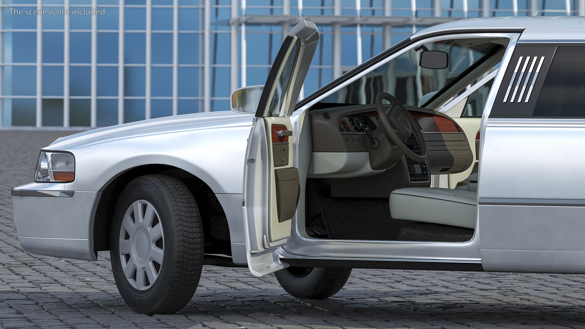 3D model Generic Limousine White Rigged