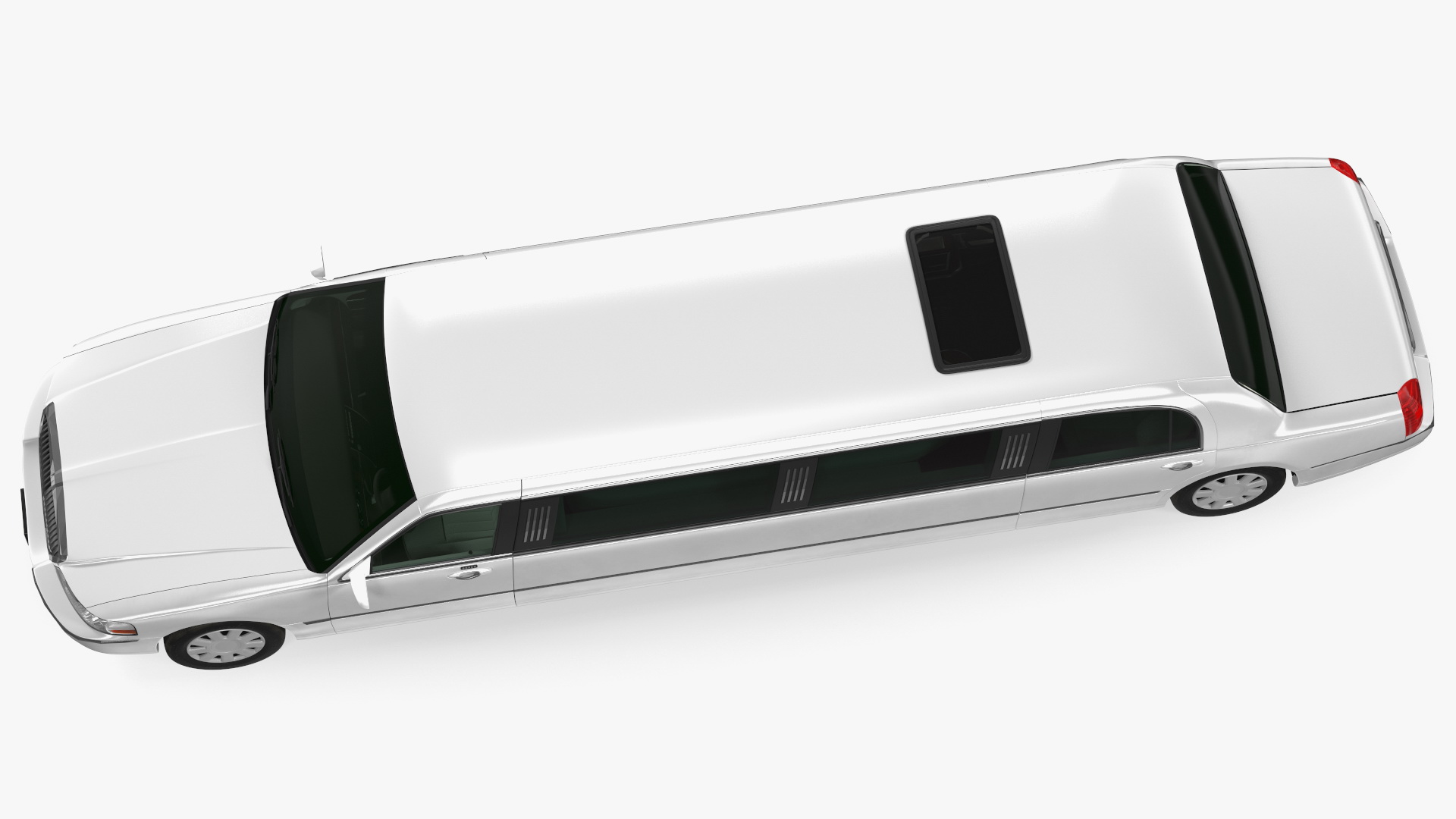 3D model Generic Limousine White Rigged