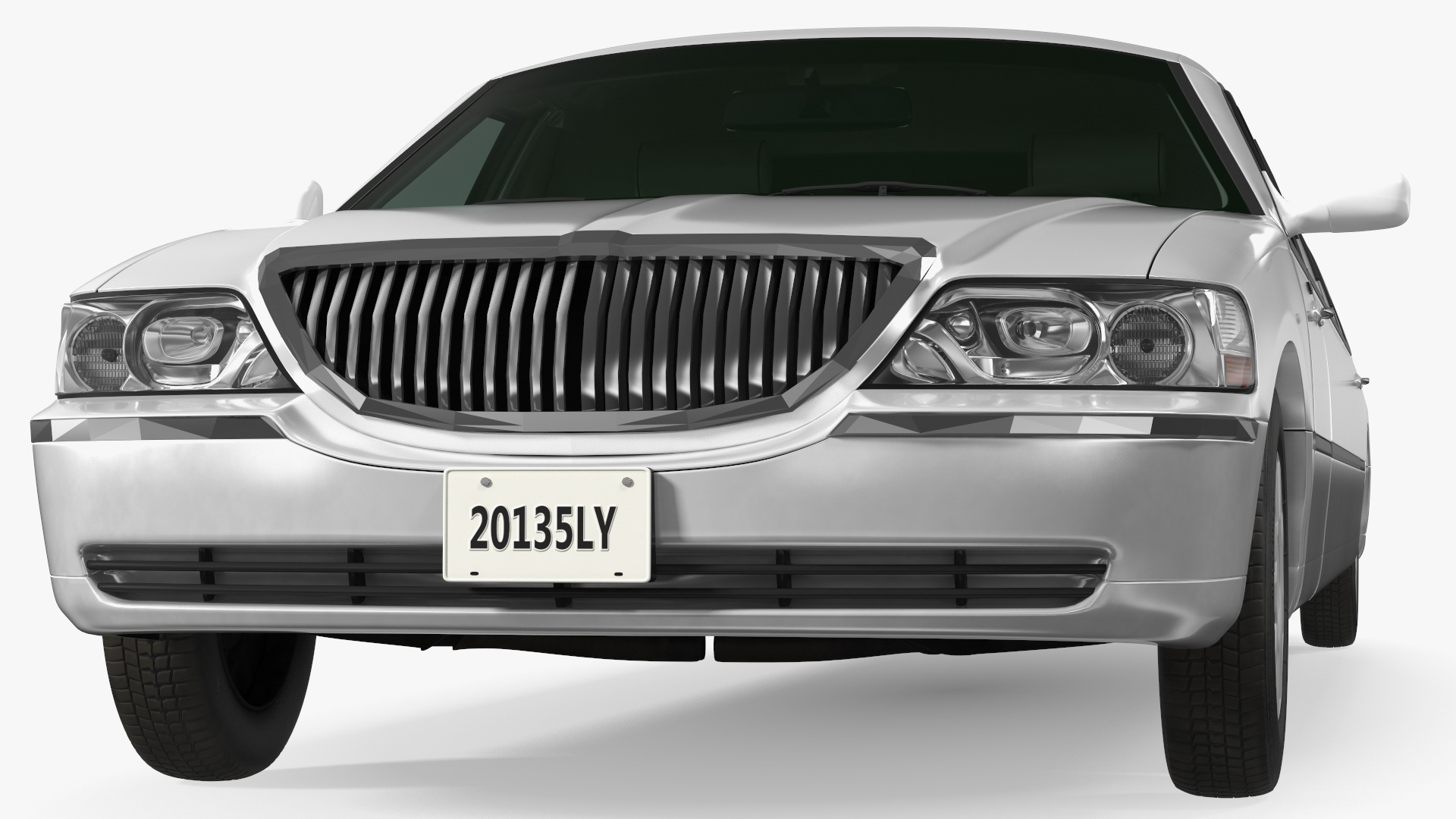 3D model Generic Limousine White Rigged