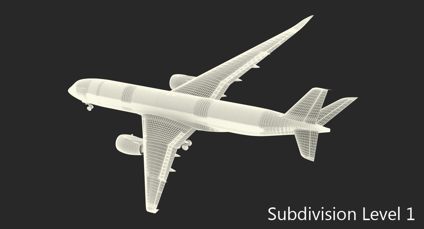 3D Airbus A350 900 Air France