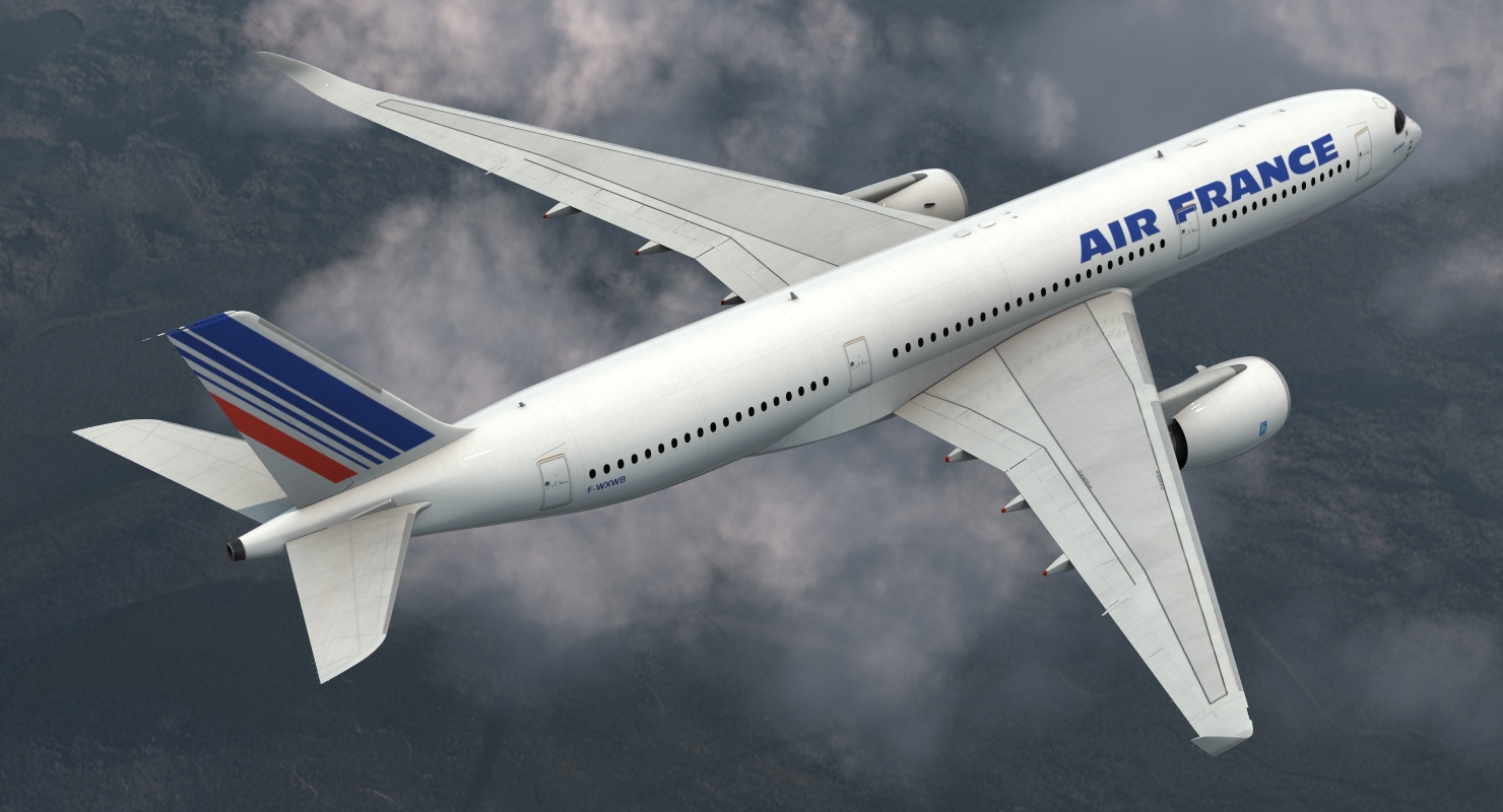 3D Airbus A350 900 Air France