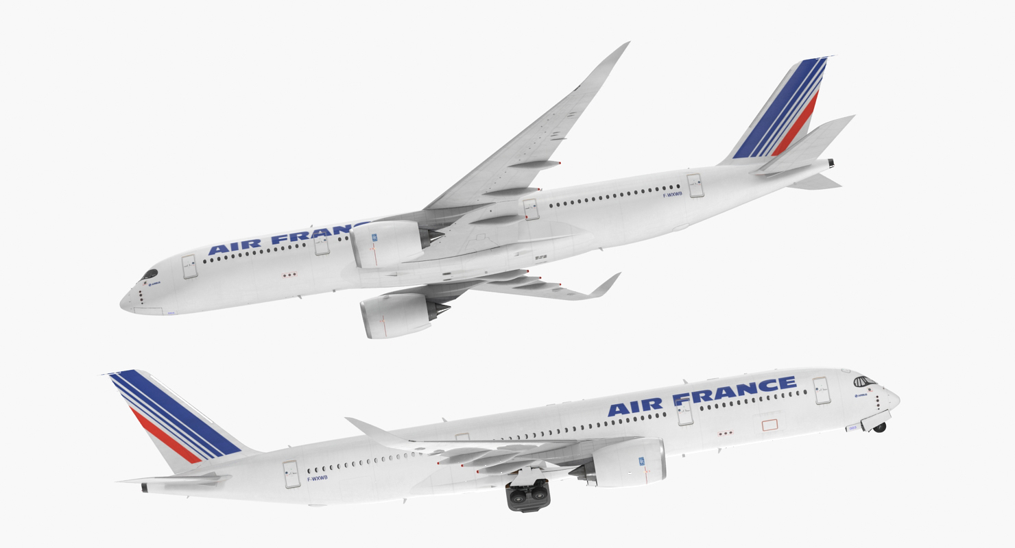 3D Airbus A350 900 Air France
