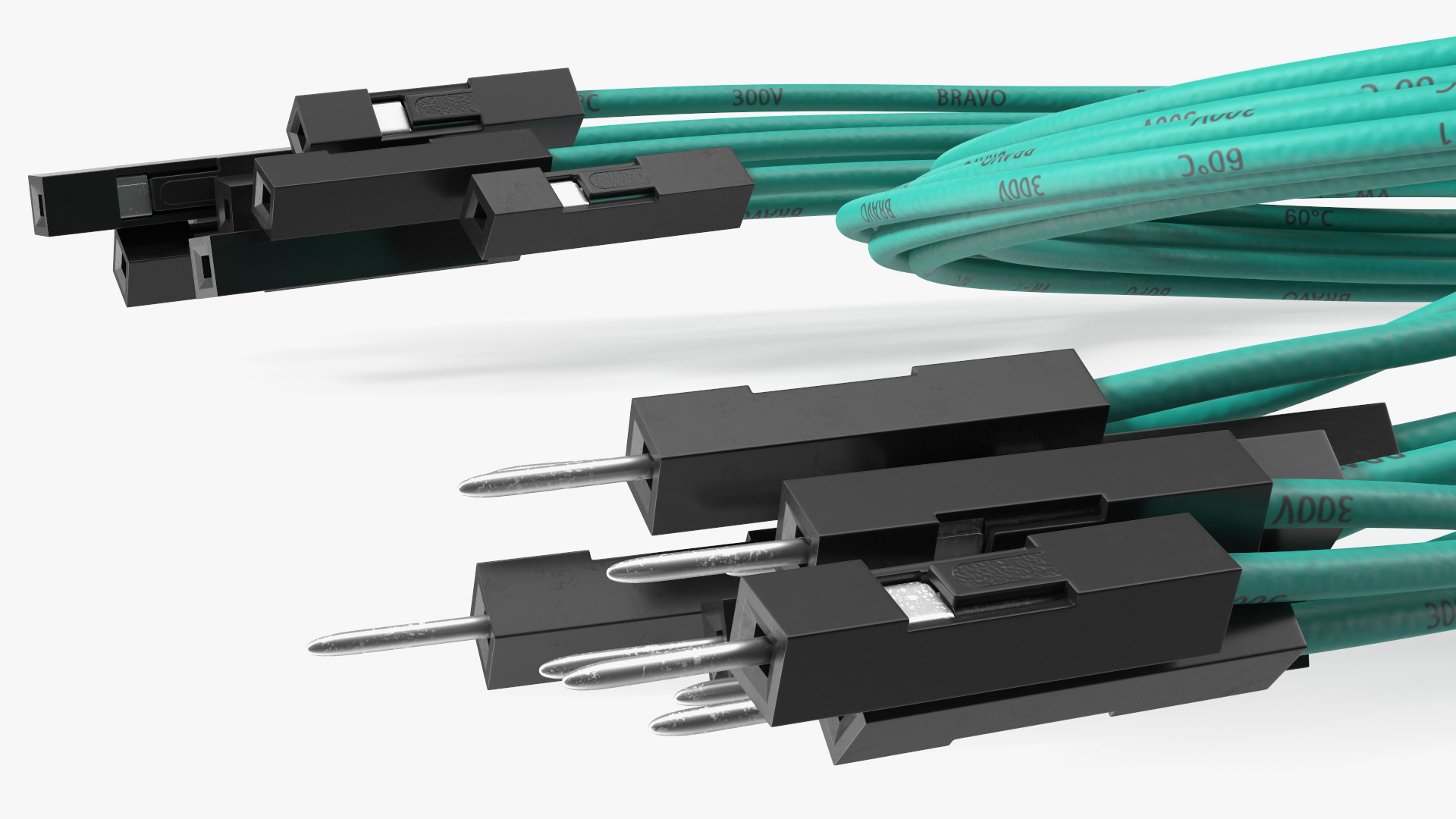 3D Jumper Wires Knotted Green