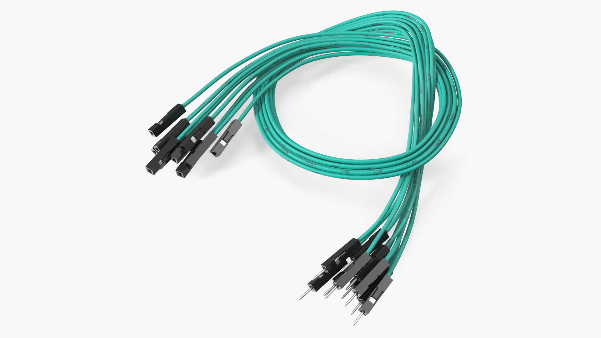 3D Jumper Wires Knotted Green