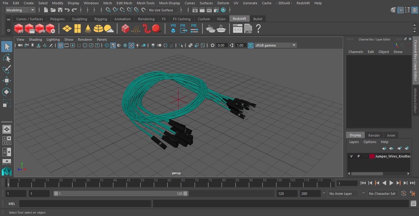 3D Jumper Wires Knotted Green