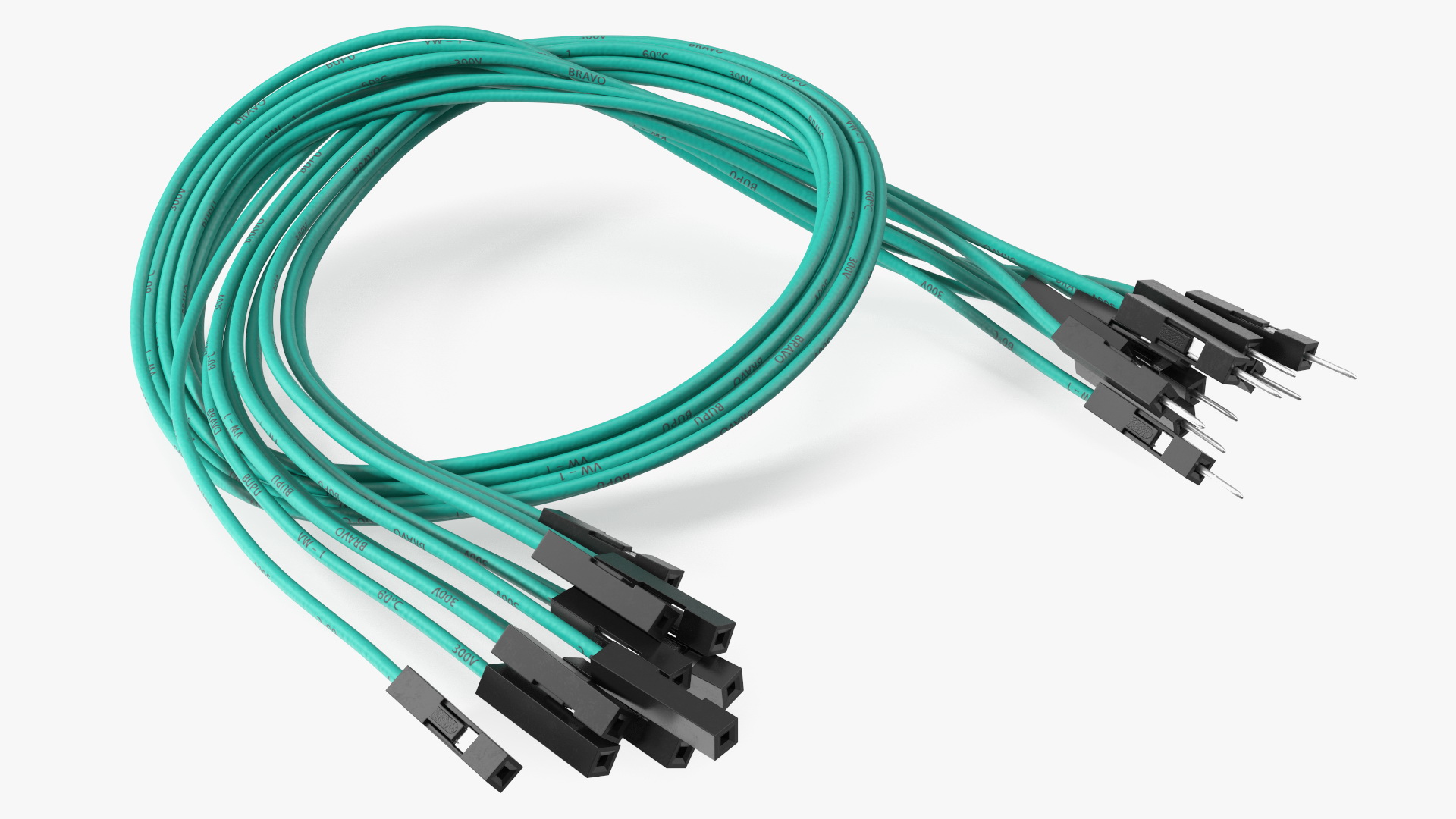 3D Jumper Wires Knotted Green