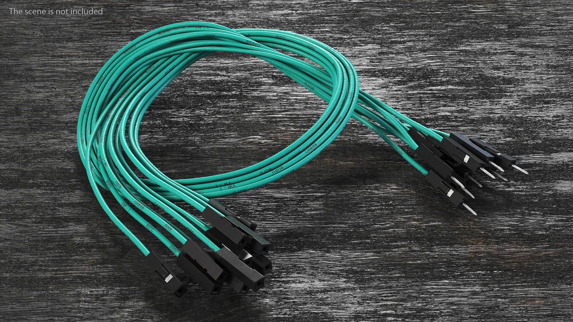 3D Jumper Wires Knotted Green