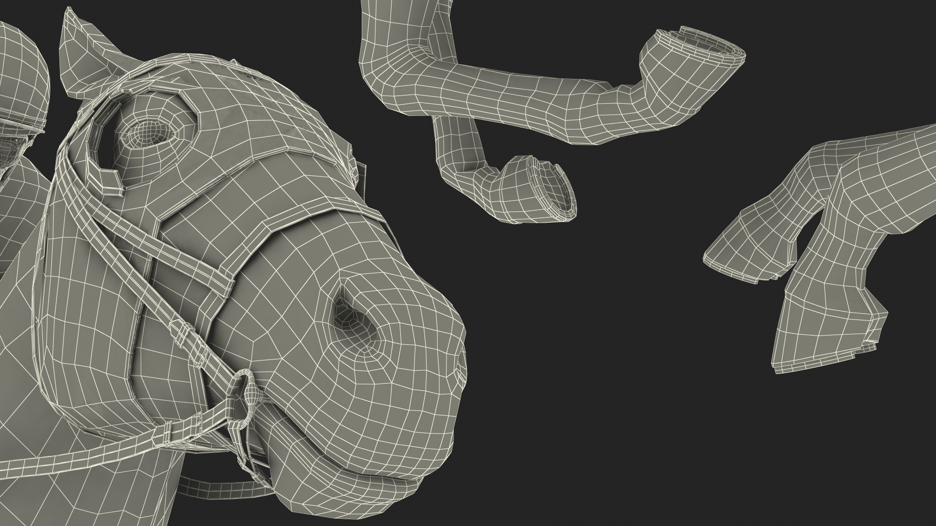 3D model Gallop Black Racing Horse with Jokey Fur