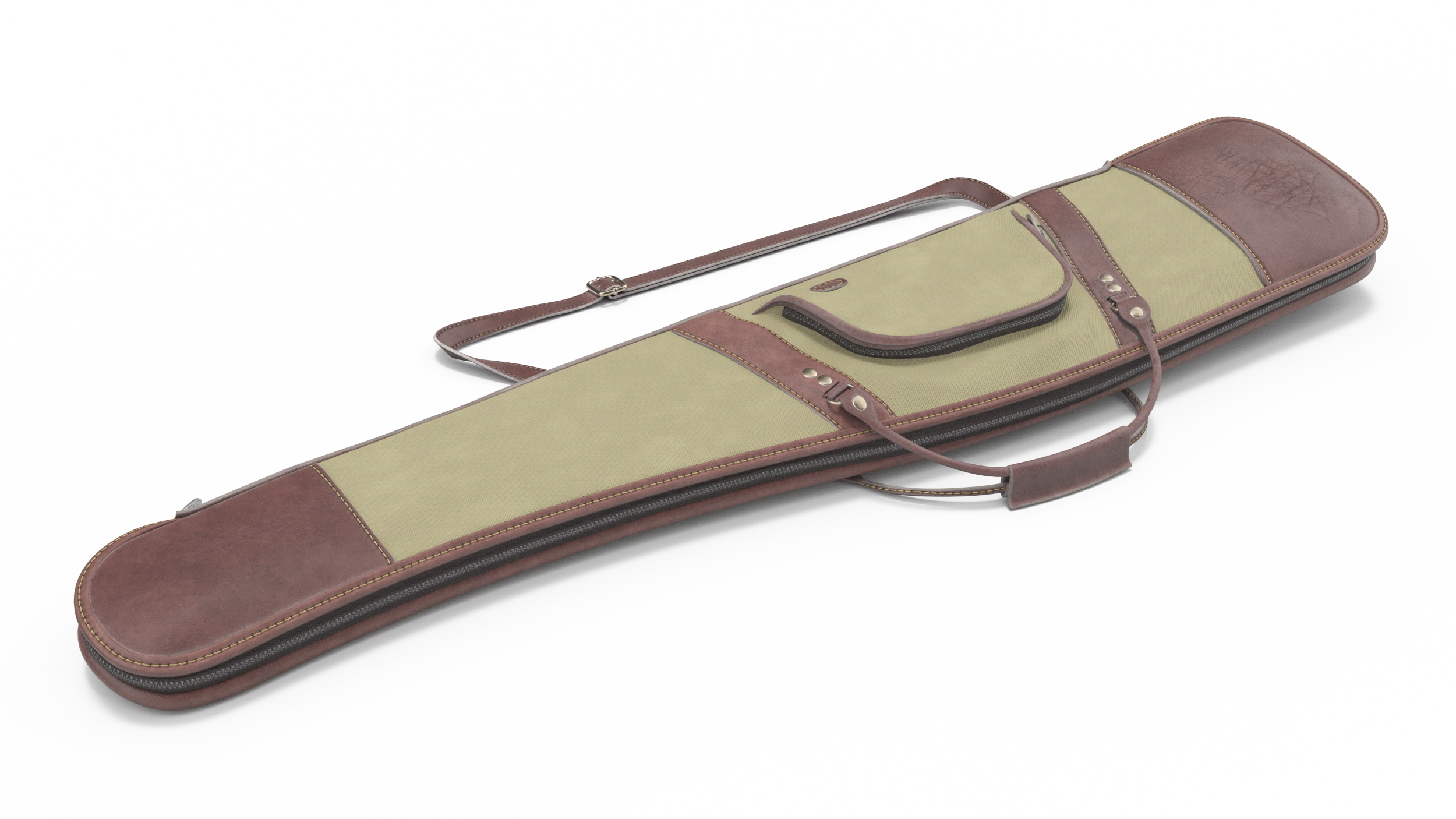 Hunter Gun Carry Bag Leather and Canvas 3D model