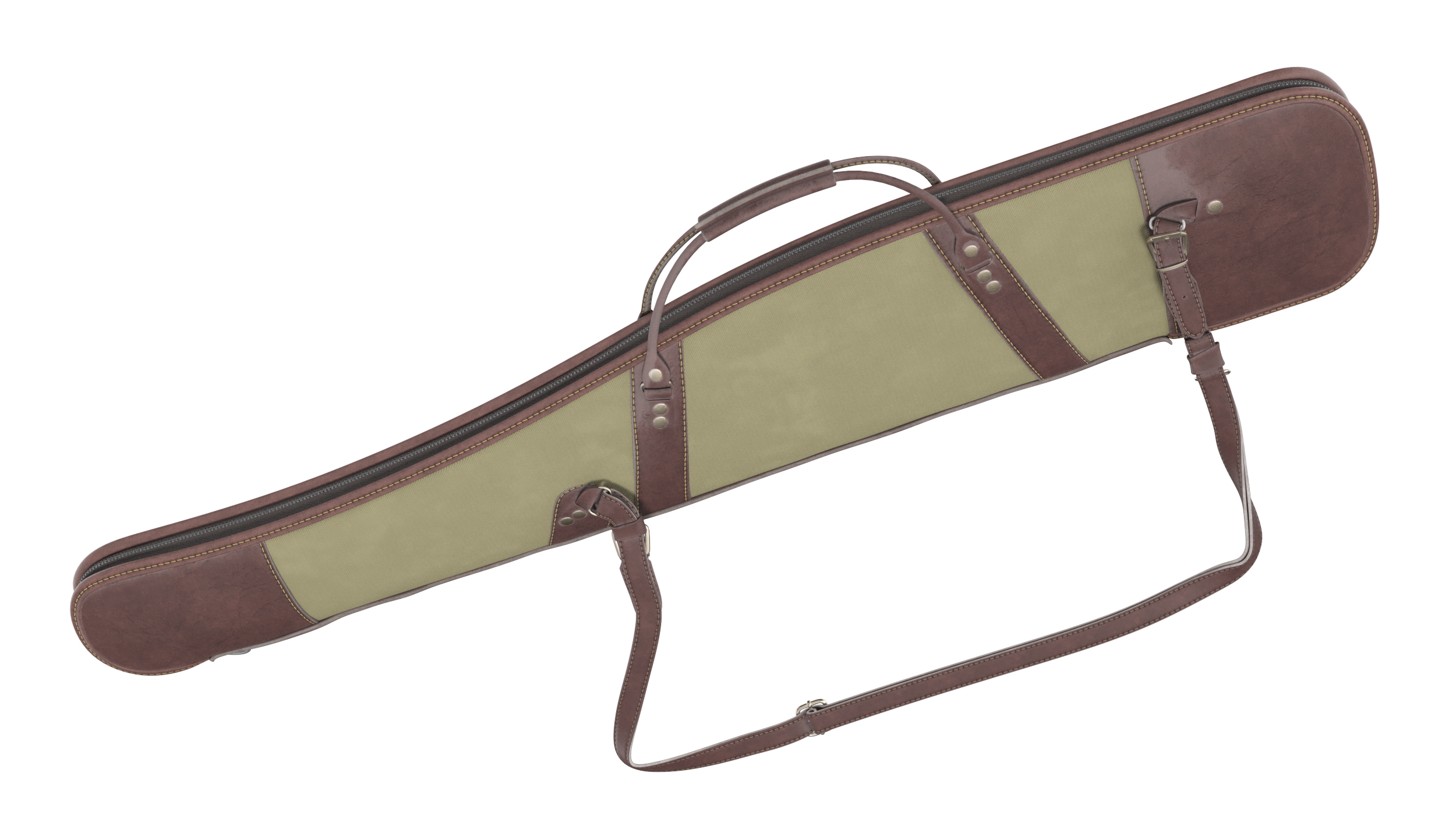 Hunter Gun Carry Bag Leather and Canvas 3D model