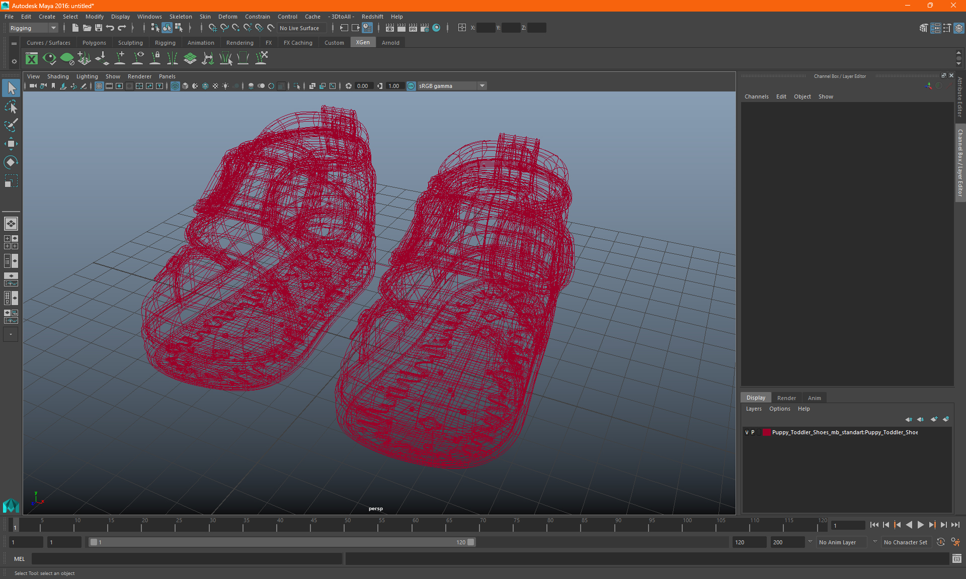 Puppy Toddler Shoes 3D model