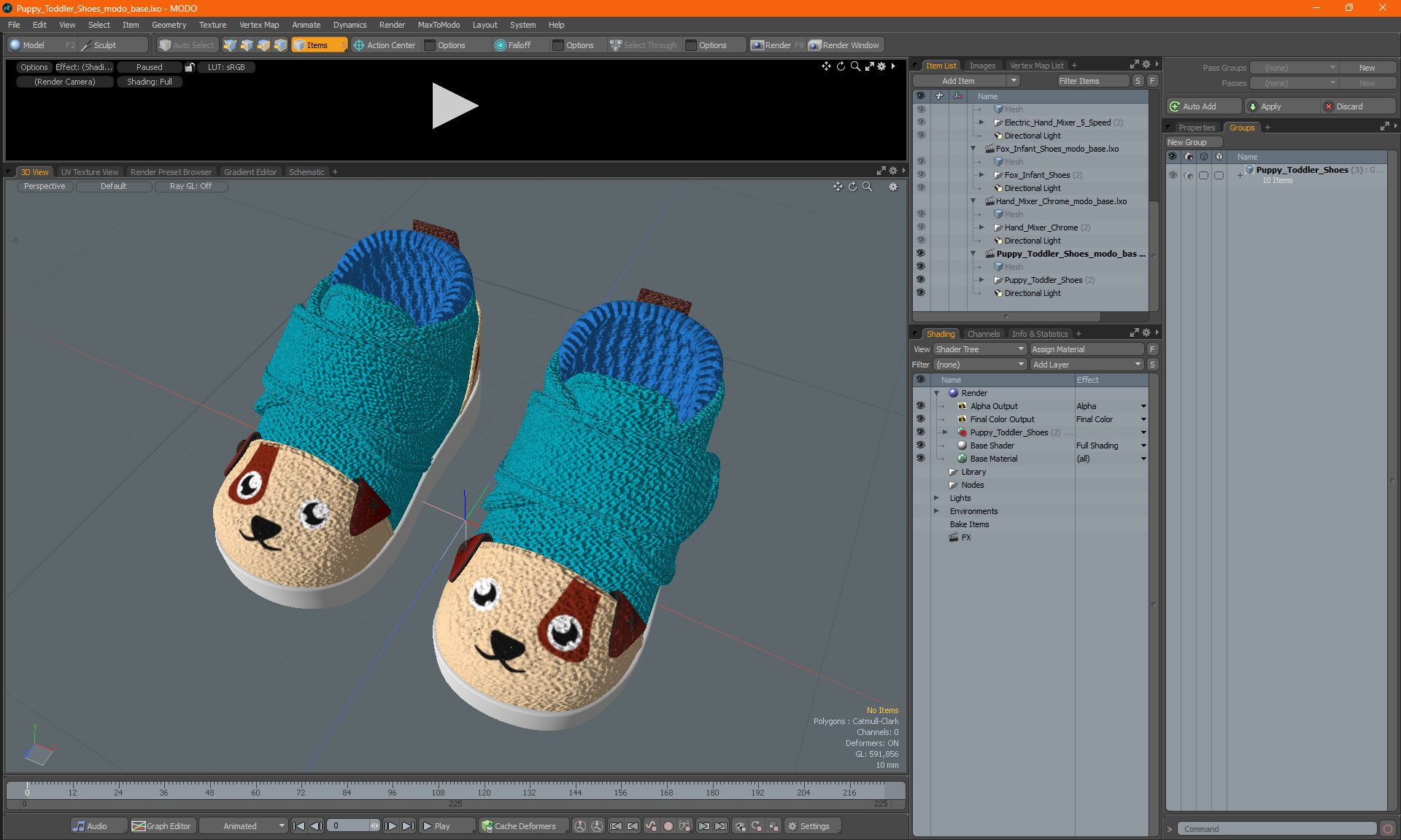 Puppy Toddler Shoes 3D model