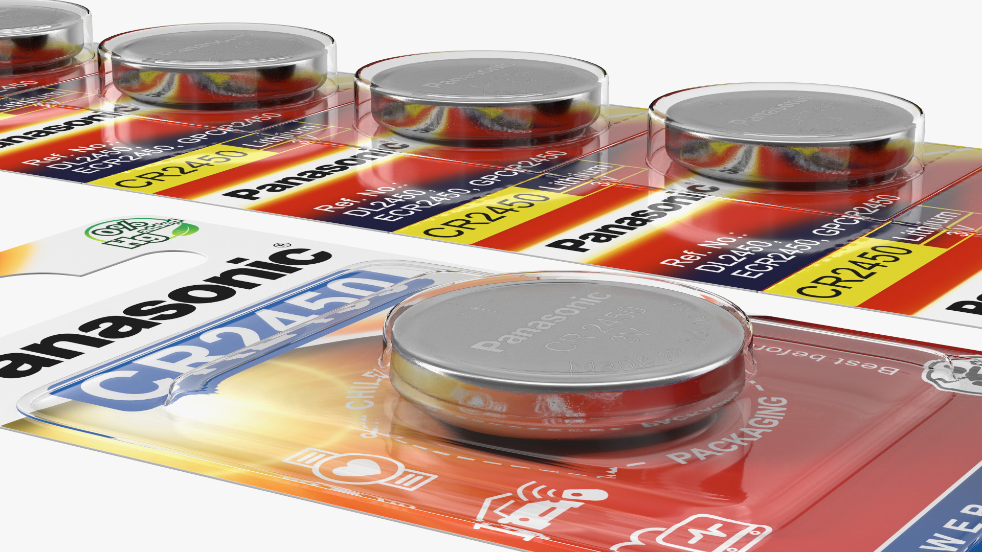 3D model Panasonic CR2450 Coin Battery Blister Package