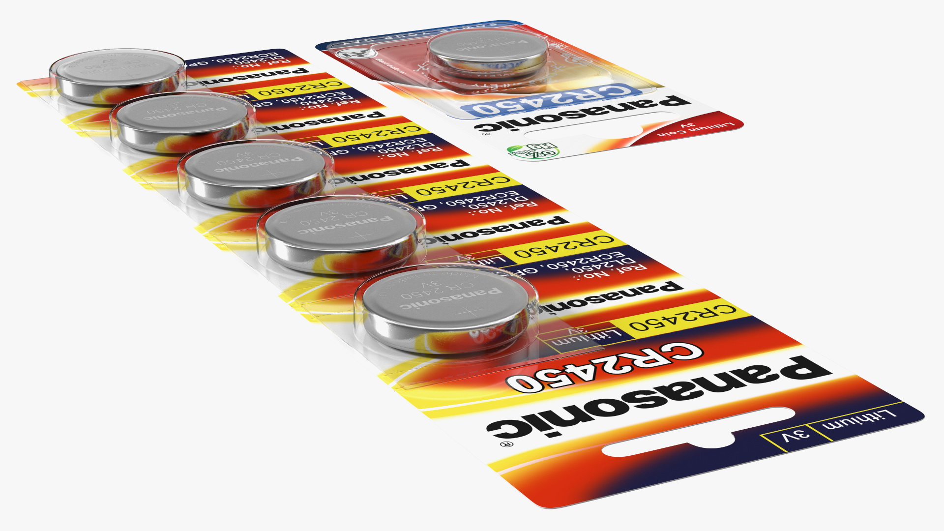 3D model Panasonic CR2450 Coin Battery Blister Package