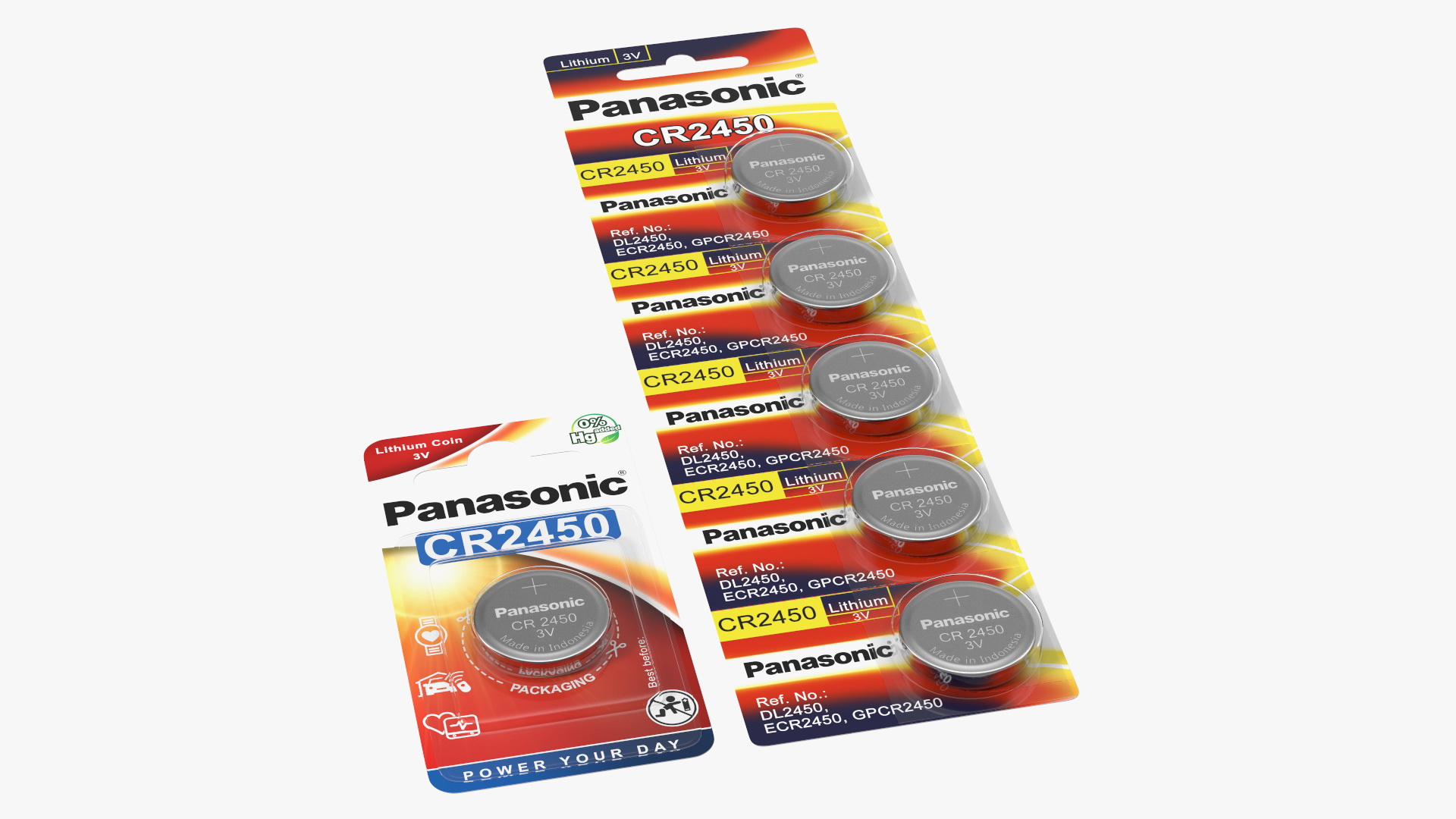 3D model Panasonic CR2450 Coin Battery Blister Package