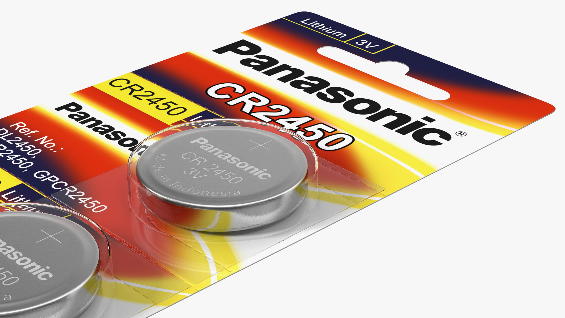 3D model Panasonic CR2450 Coin Battery Blister Package