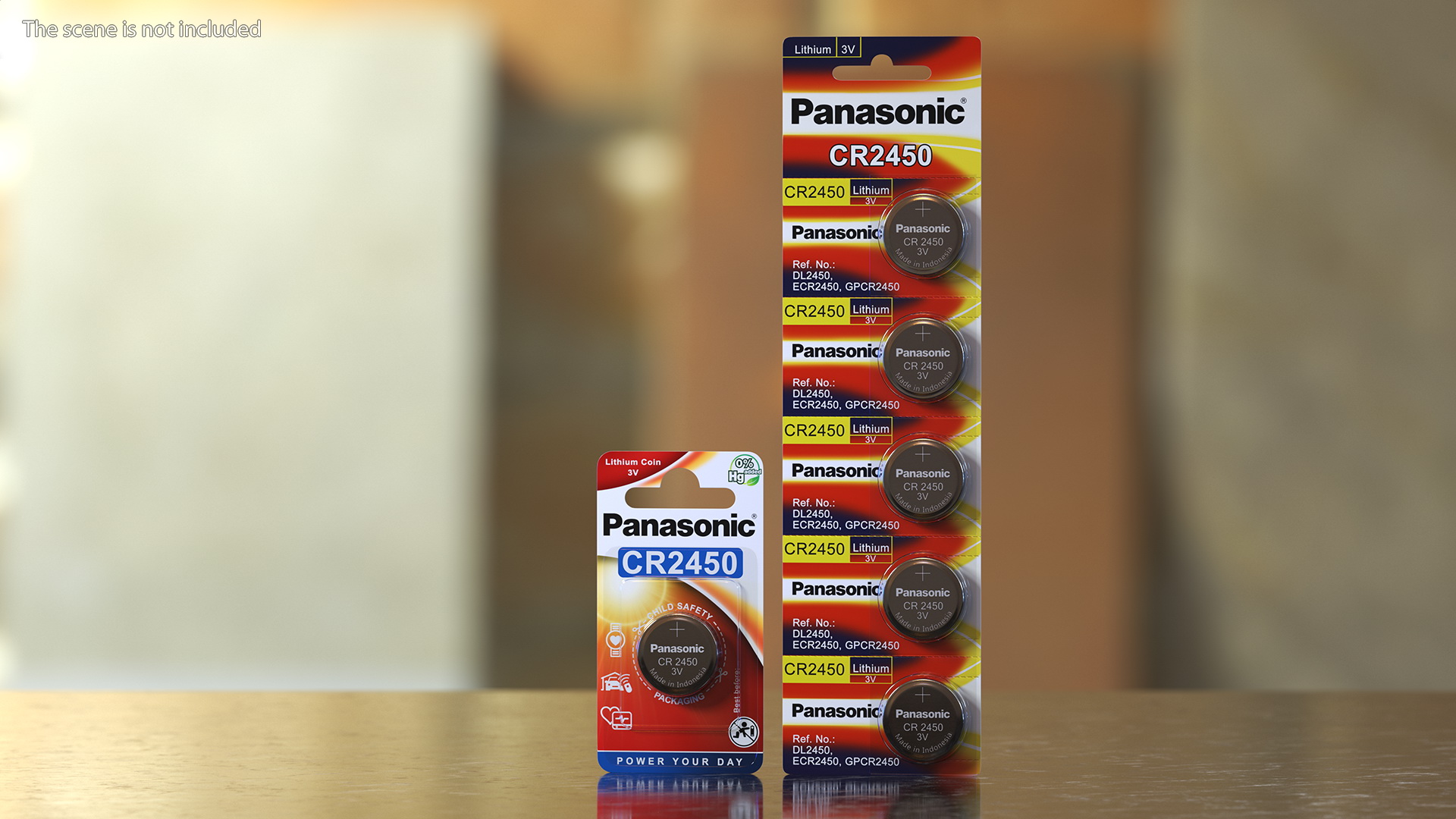 3D model Panasonic CR2450 Coin Battery Blister Package