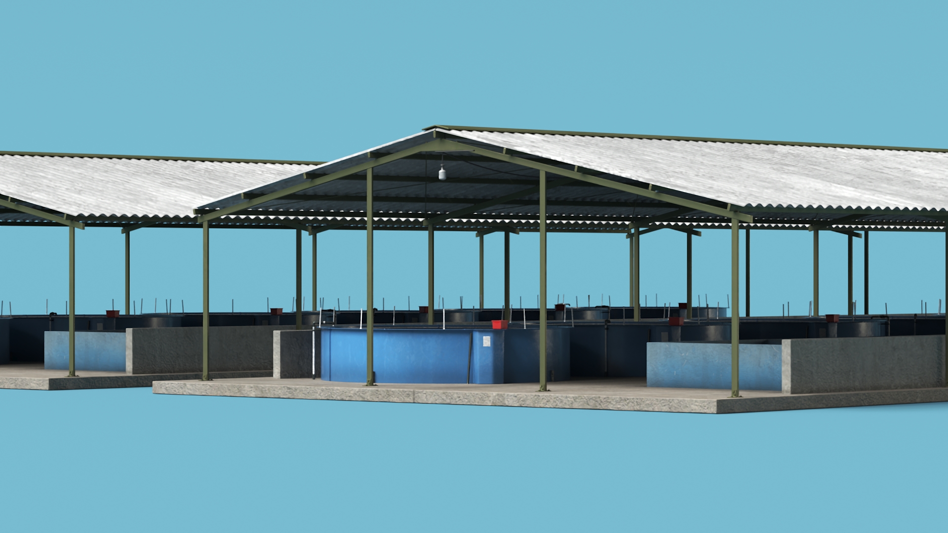 Fish Farm Covered 3D