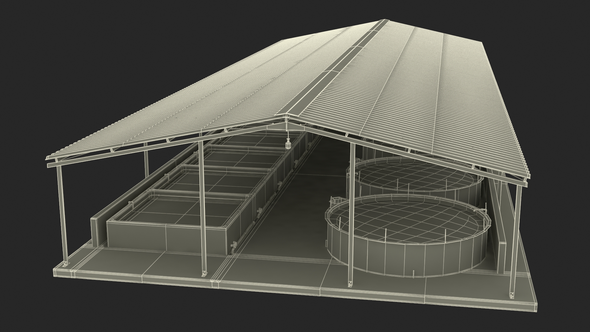 Fish Farm Covered 3D