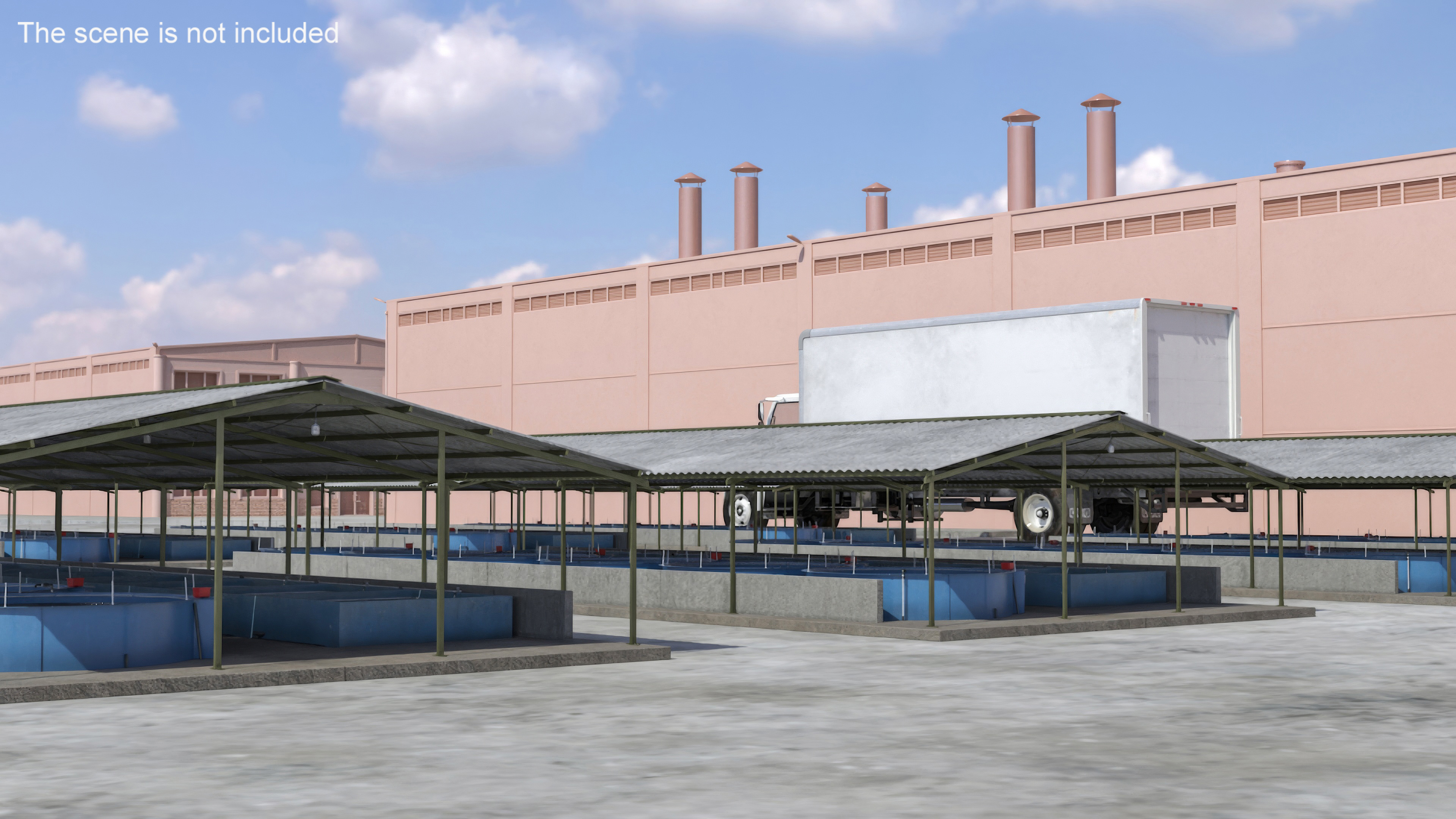 Fish Farm Covered 3D