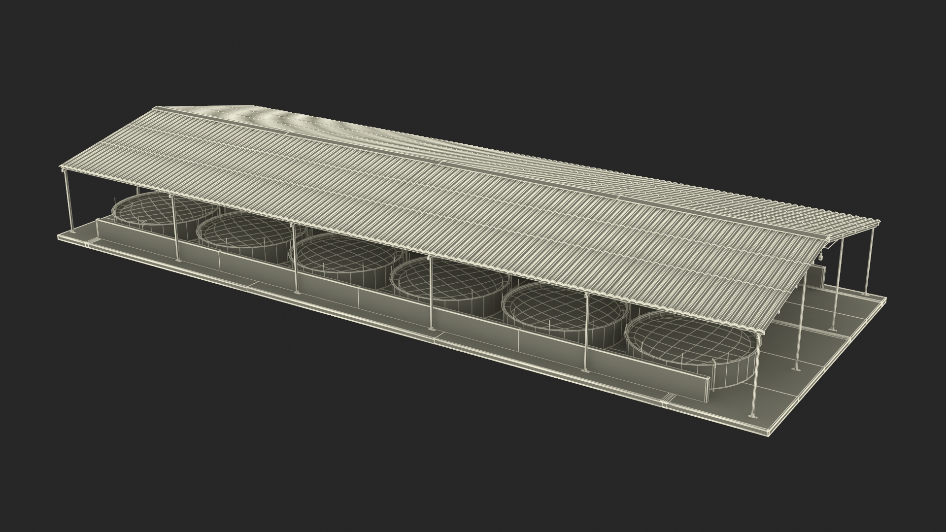 Fish Farm Covered 3D