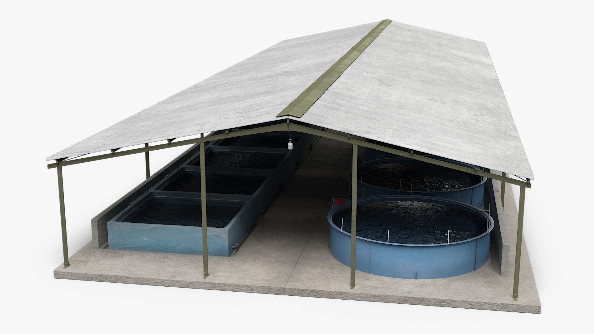 Fish Farm Covered 3D