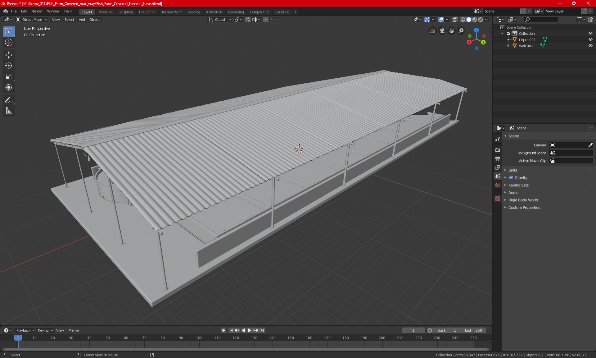 Fish Farm Covered 3D