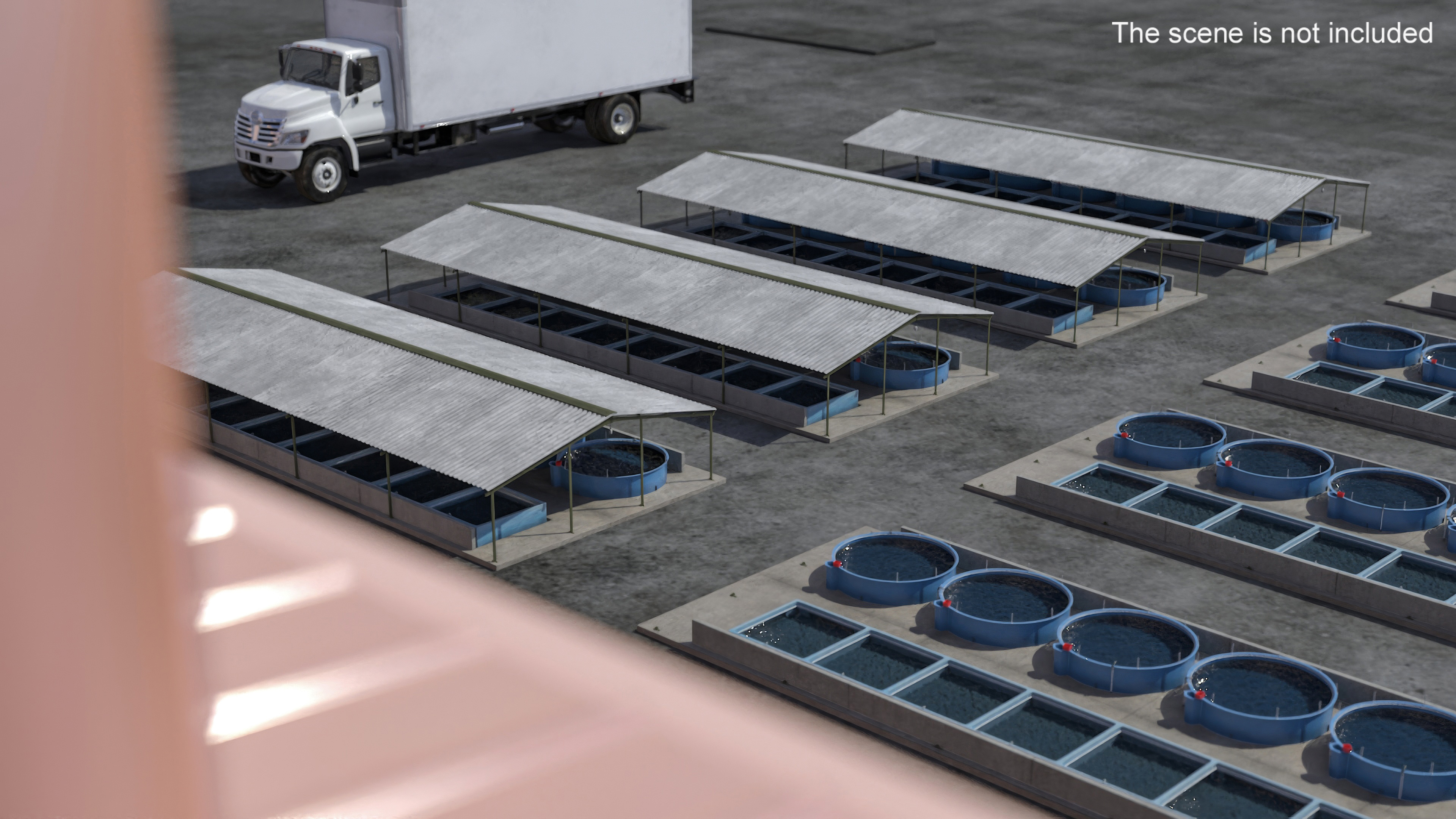 Fish Farm Covered 3D