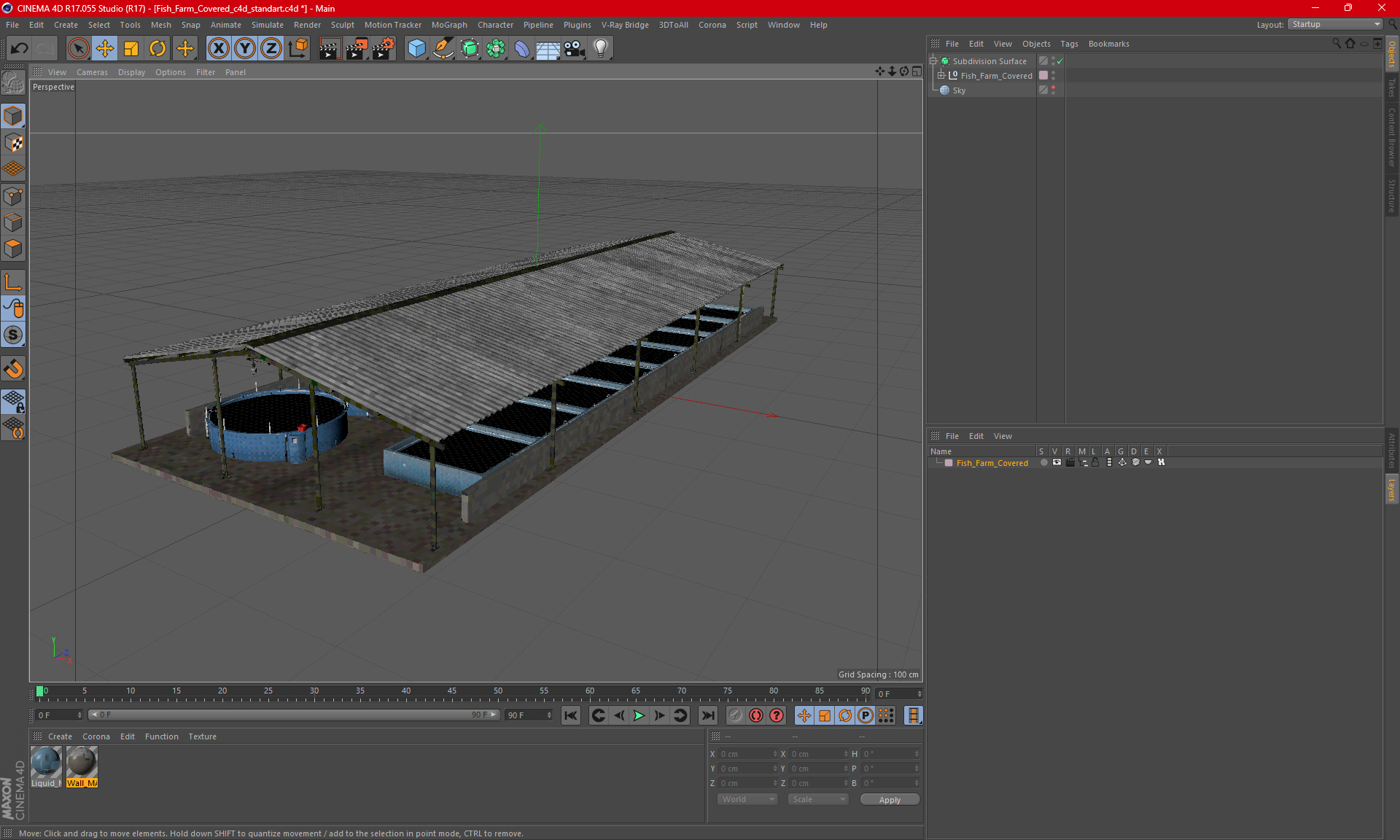Fish Farm Covered 3D