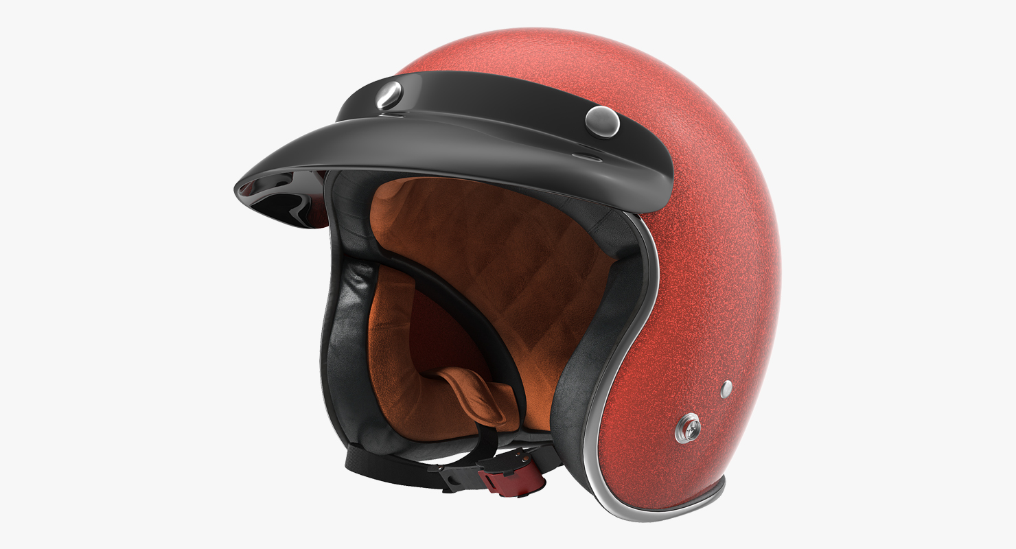 3D TORC Route 66 Motorcycle Helmet Solid Color model