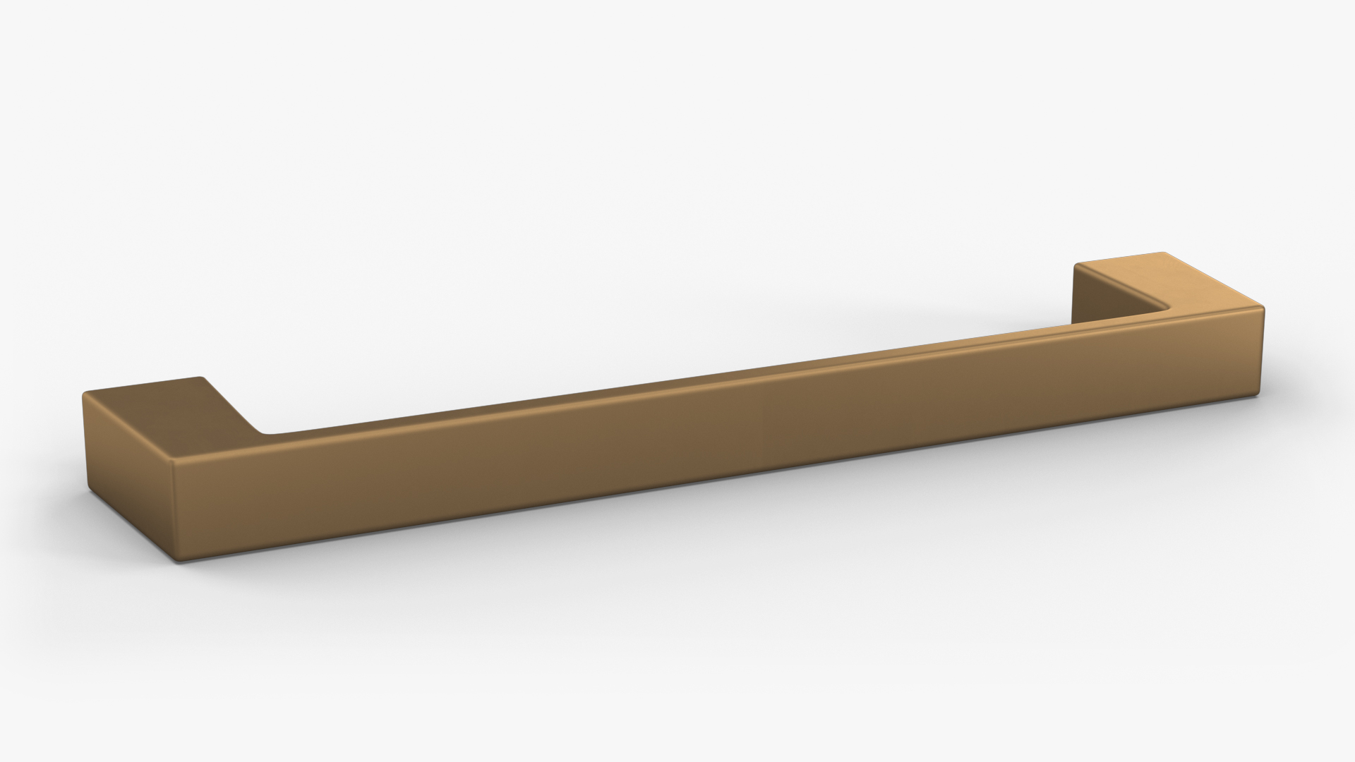 Kitchen Cabinet Handle Flat Fronted Bronze 3D