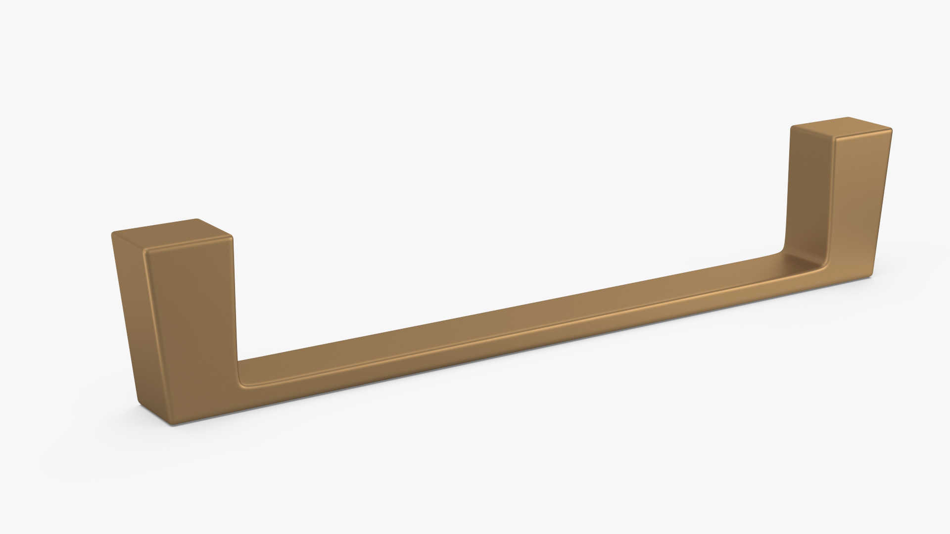 Kitchen Cabinet Handle Flat Fronted Bronze 3D