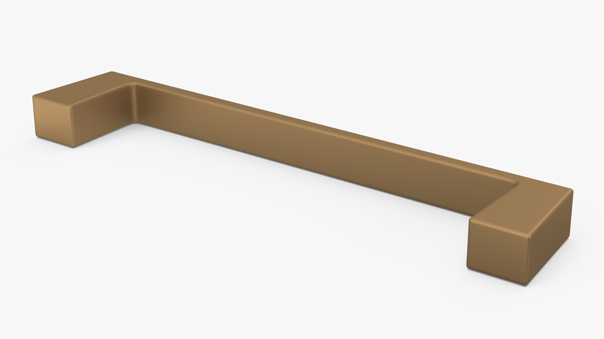 Kitchen Cabinet Handle Flat Fronted Bronze 3D