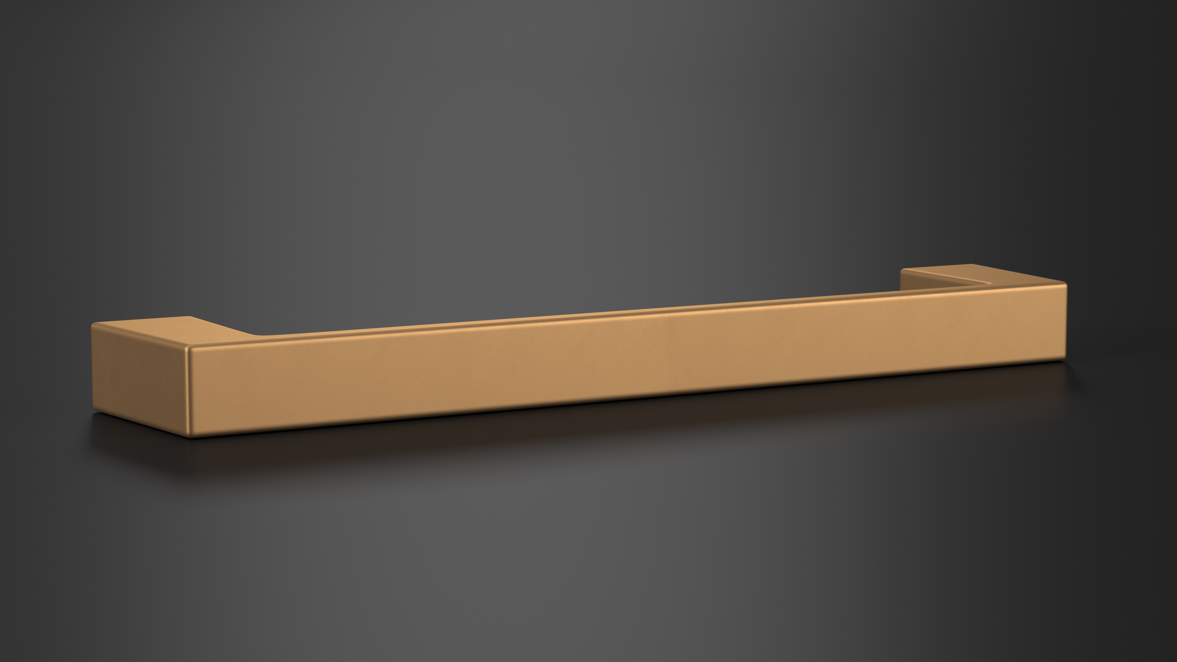 Kitchen Cabinet Handle Flat Fronted Bronze 3D