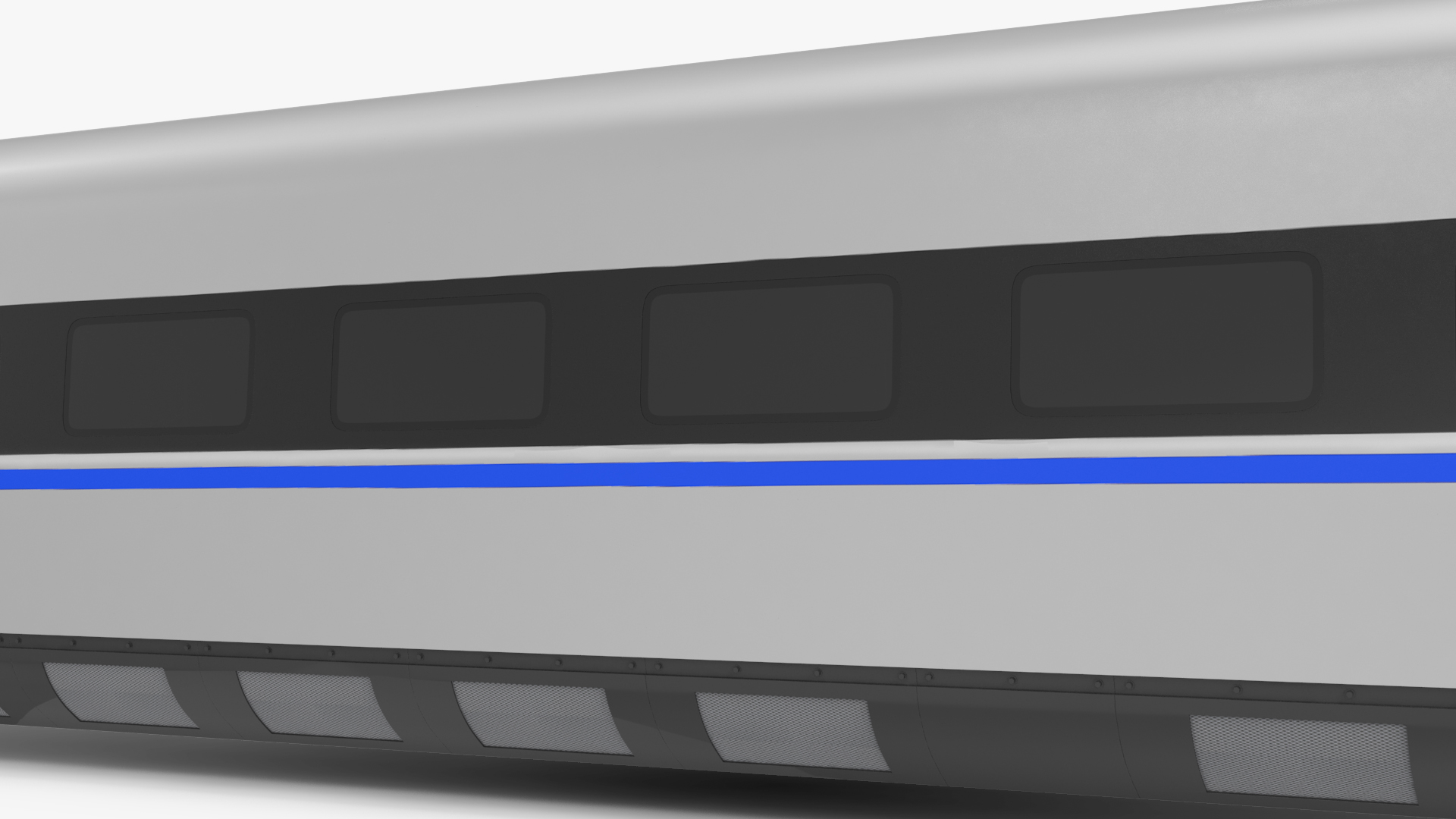 High Speed Bullet Train Wagon Electric Drive 3D model