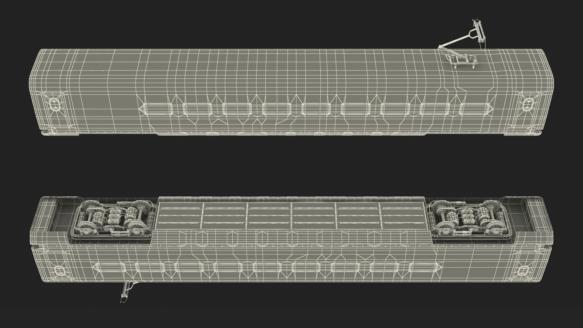 High Speed Bullet Train Wagon Electric Drive 3D model