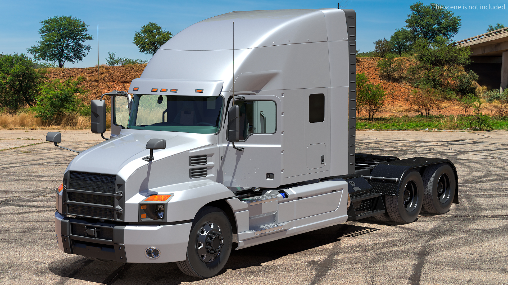 Semi Truck Generic Simple Interior 3D model
