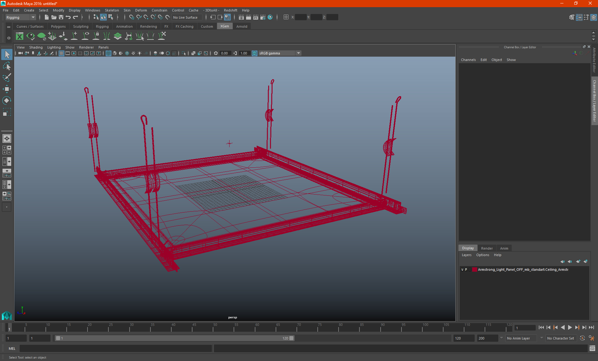 Armstrong Light Panel ON 3D model