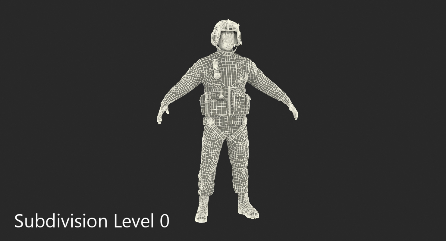 US Helicopter Pilot Camo 3D model