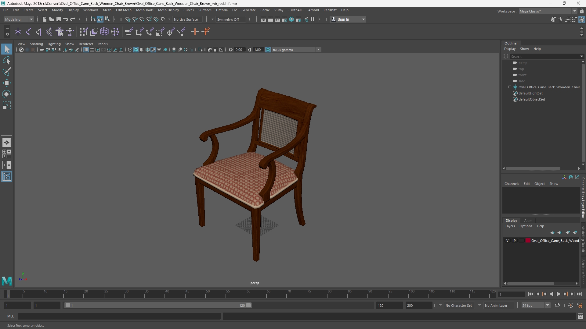 Oval Office Cane Back Wooden Chair Brown - view 11