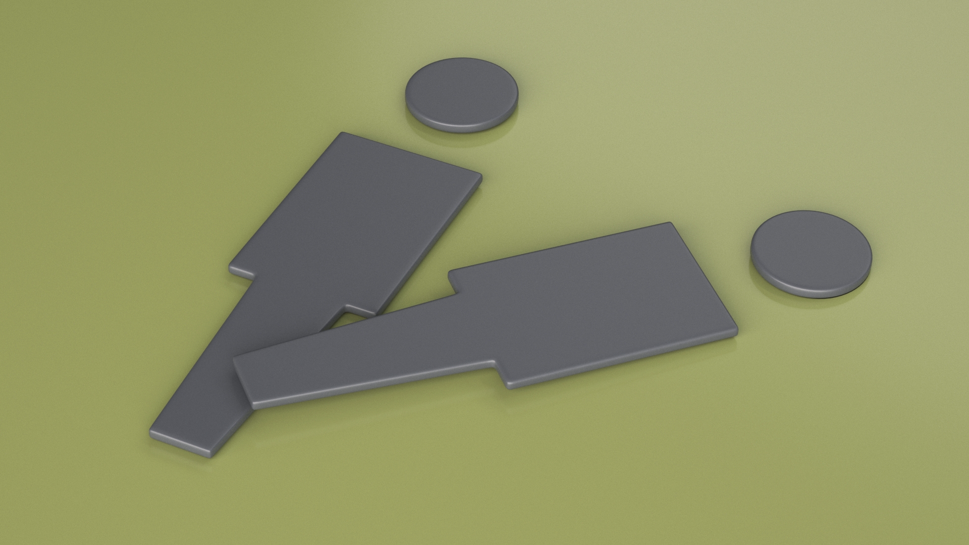 Men Bathroom Symbol 3D model
