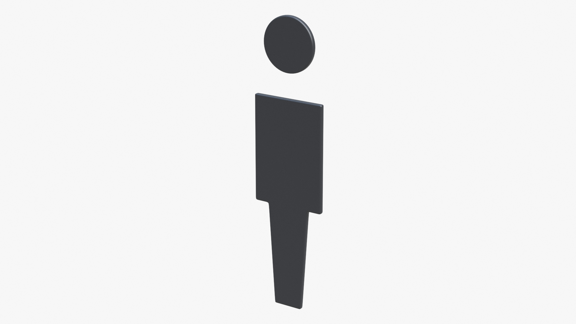 Men Bathroom Symbol 3D model