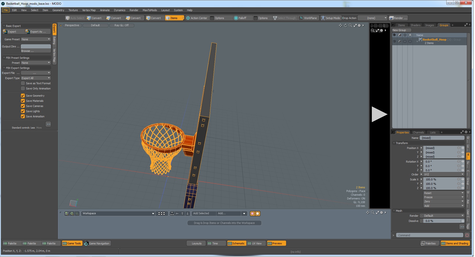 3D model Basketball Hoop