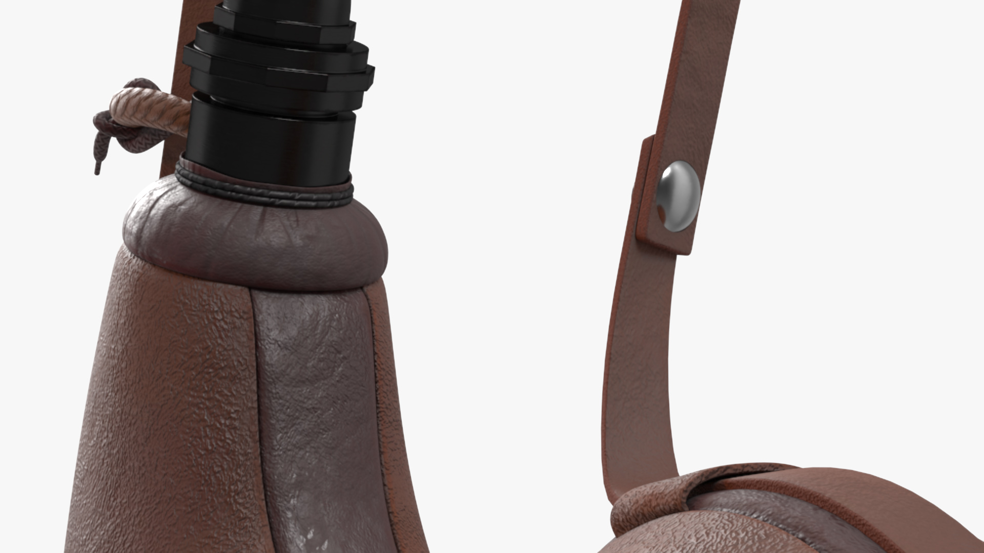 Hanging Curved Wineskin Brown 3D model